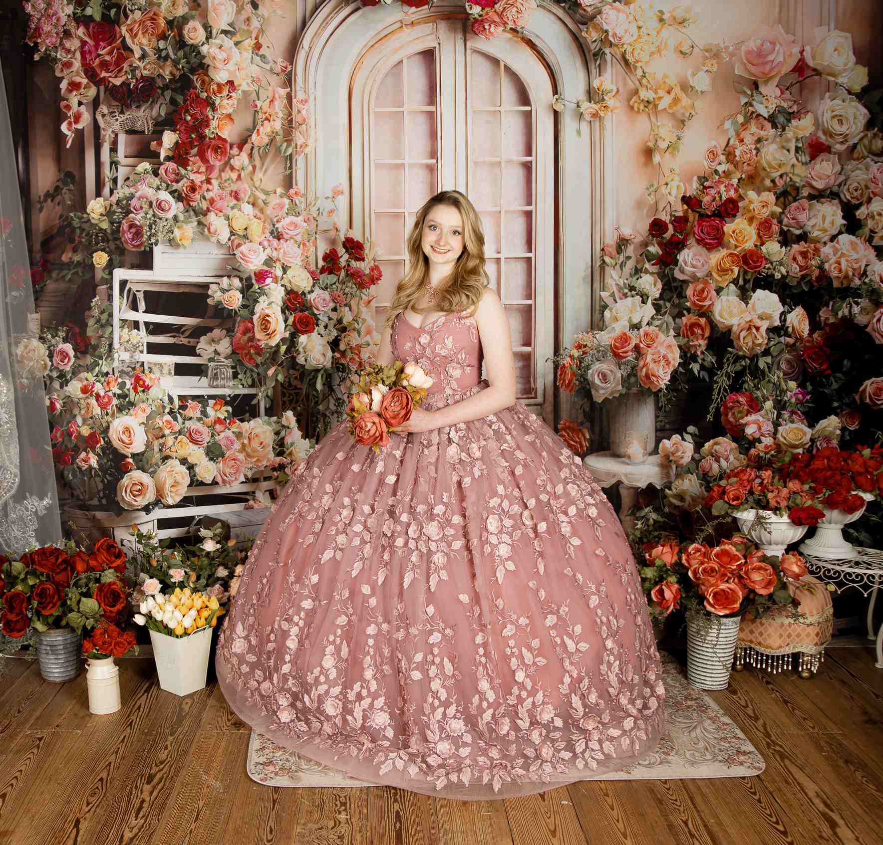 Kate Spring Mother's Day Colorful Flowers Backdrop Designed by Emetselch - Kate Backdrop AU