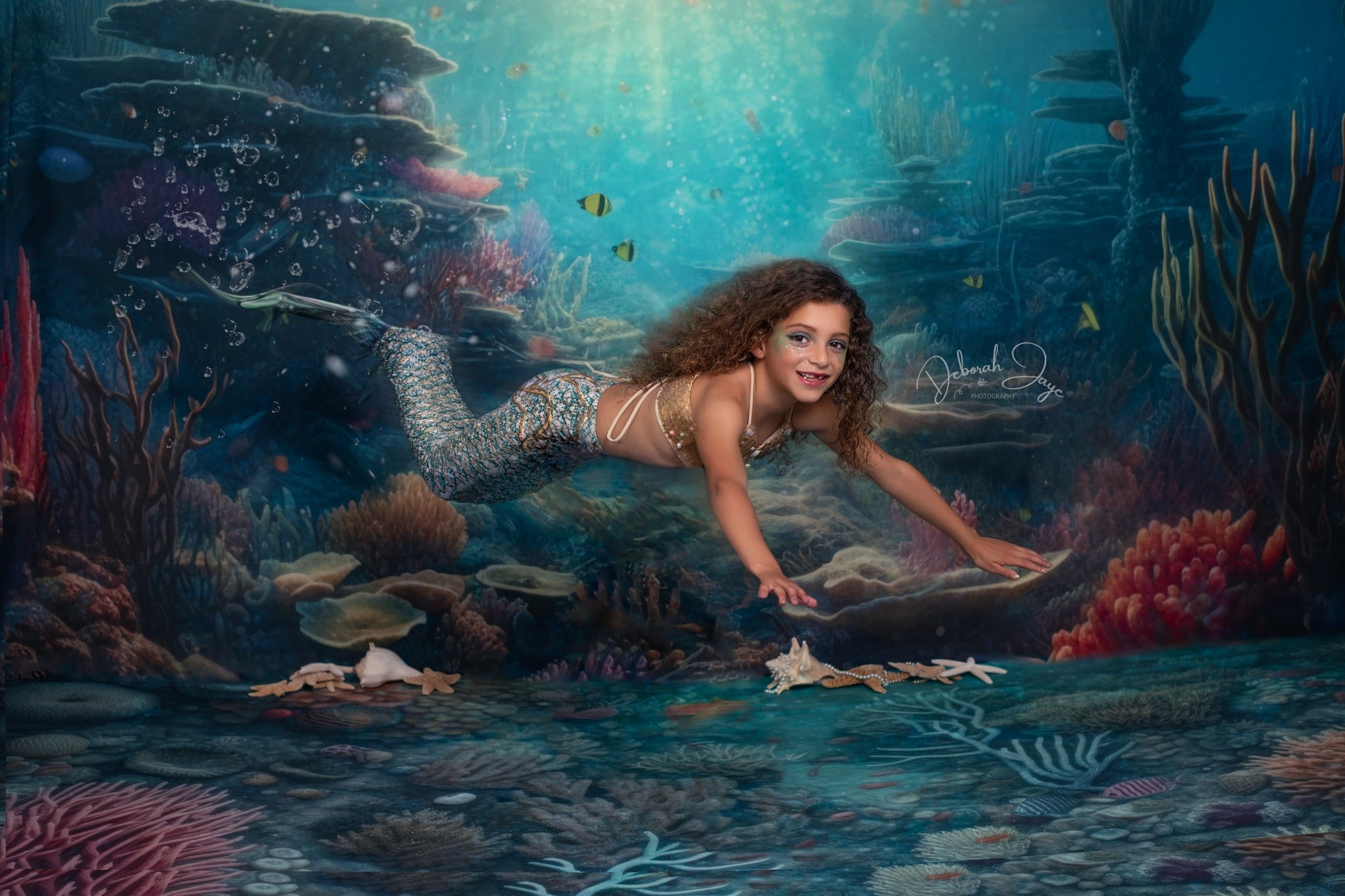 Kate Mermaid Underwater World Backdrop Designed by Mandy Ringe Photography - Kate Backdrop AU