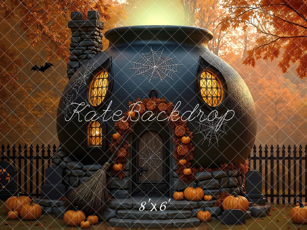 Kate Halloween Cauldron House Backdrop Designed by Mini MakeBelieve