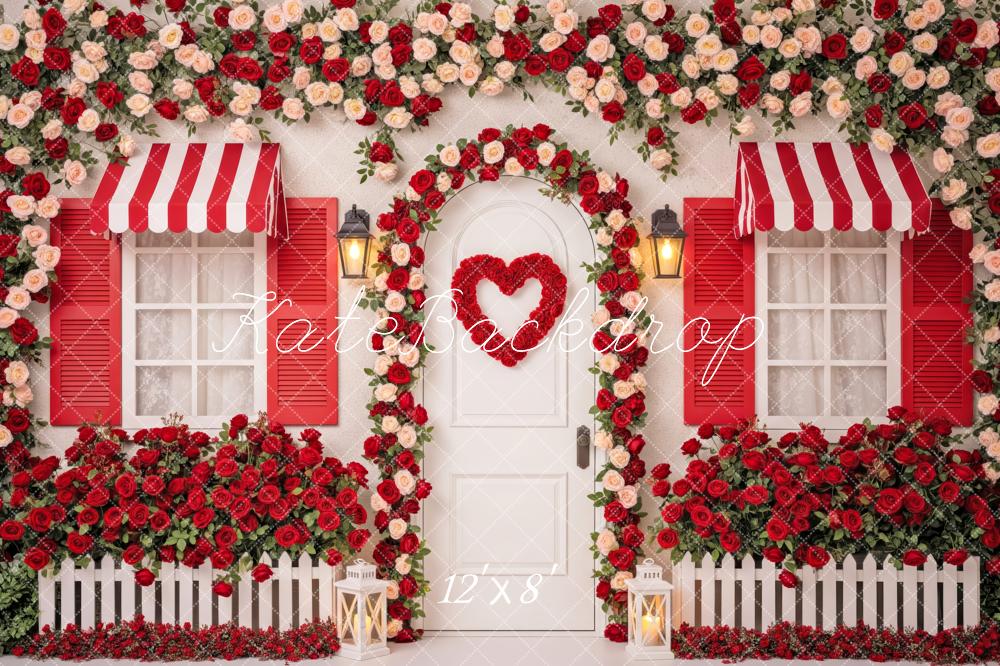 Kate Red Roses Valentine's Day Backdrop Designed by Patty Roberts