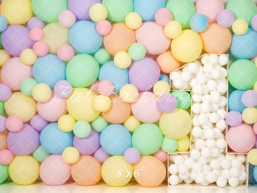 Kate Balloons One Birthday Backdrop Designed by Kerry Anderson
