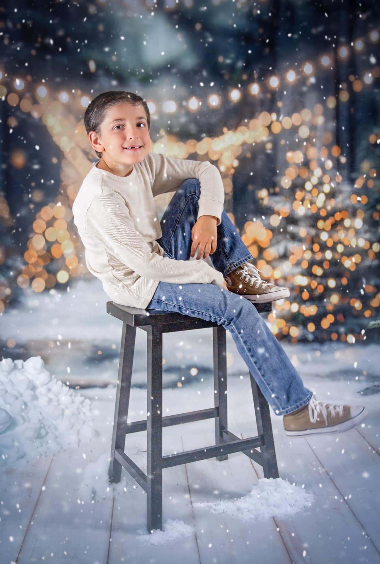 Kate Winter Christmas Bokeh Backdrop Designed by Emetselch - Kate Backdrop AU