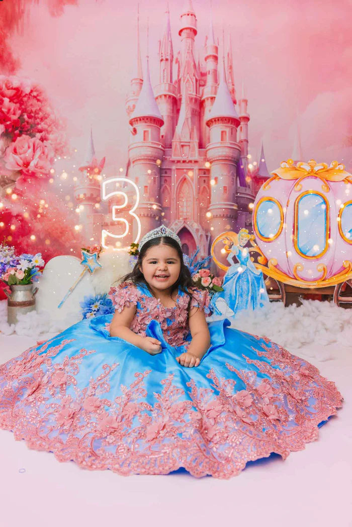 Kate Pink Fantasy Flower Castle Backdrop Designed by Emetselch - Kate Backdrop AU