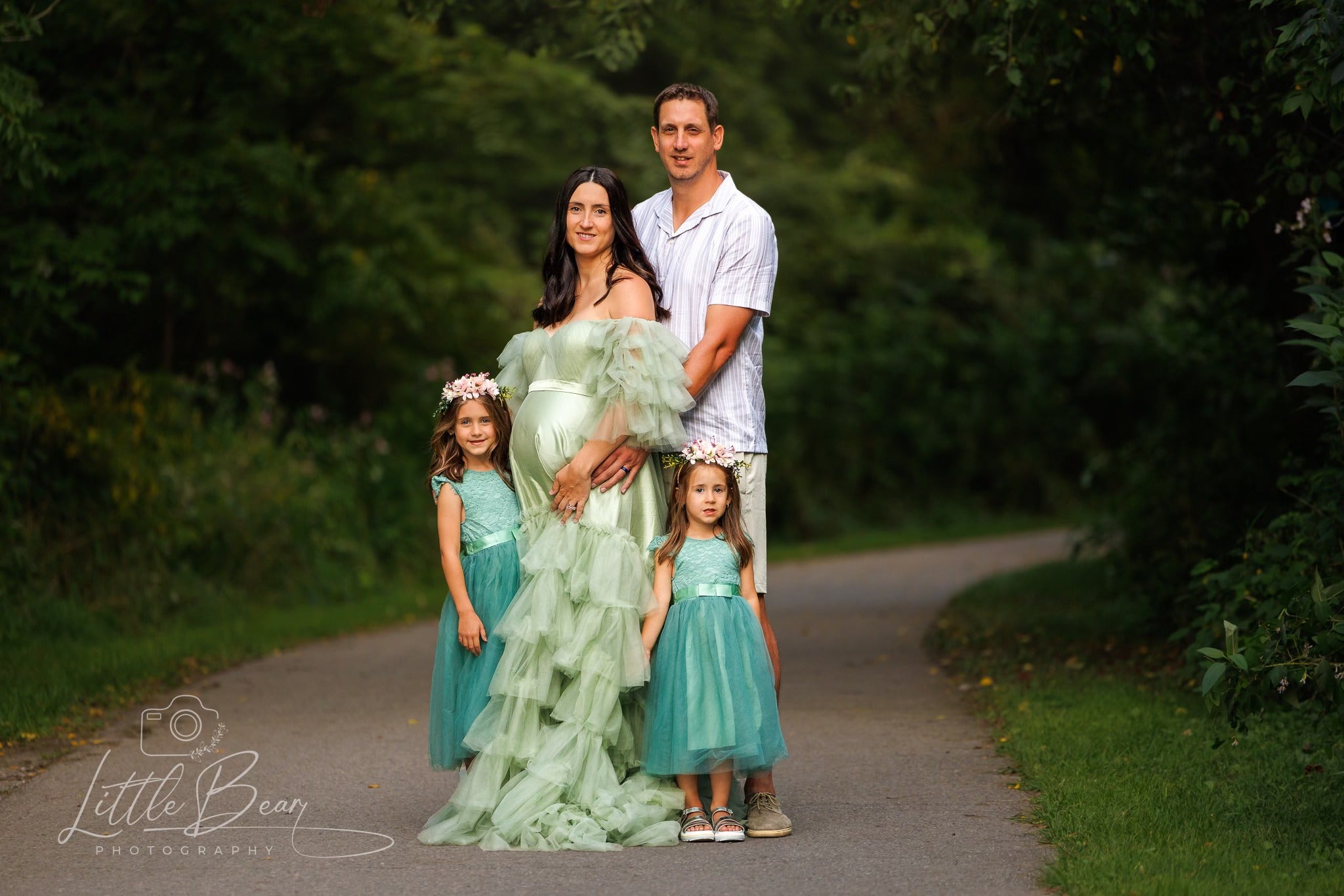 Kate One Shoulder Mesh Mint Green Maternity Photoshoot Dress - Kate Backdrop AU