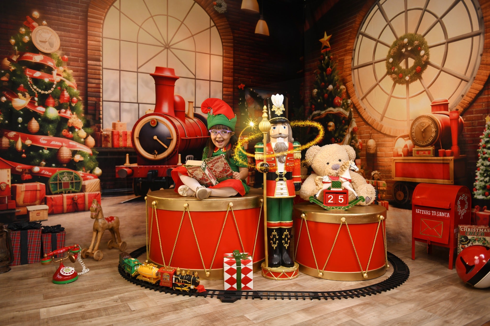 Kate Christmas Toy Room Set(8ftx8ft&10ftx8ft&8ftx10ft) - Kate Backdrop AU