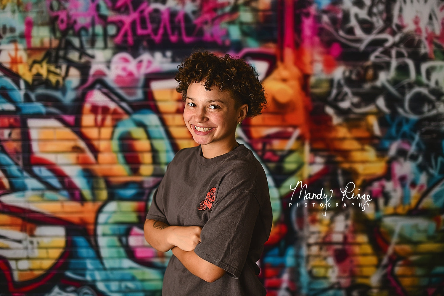 Kate Urban Graffiti Wall Backdrop Designed by Mandy Ringe Photography