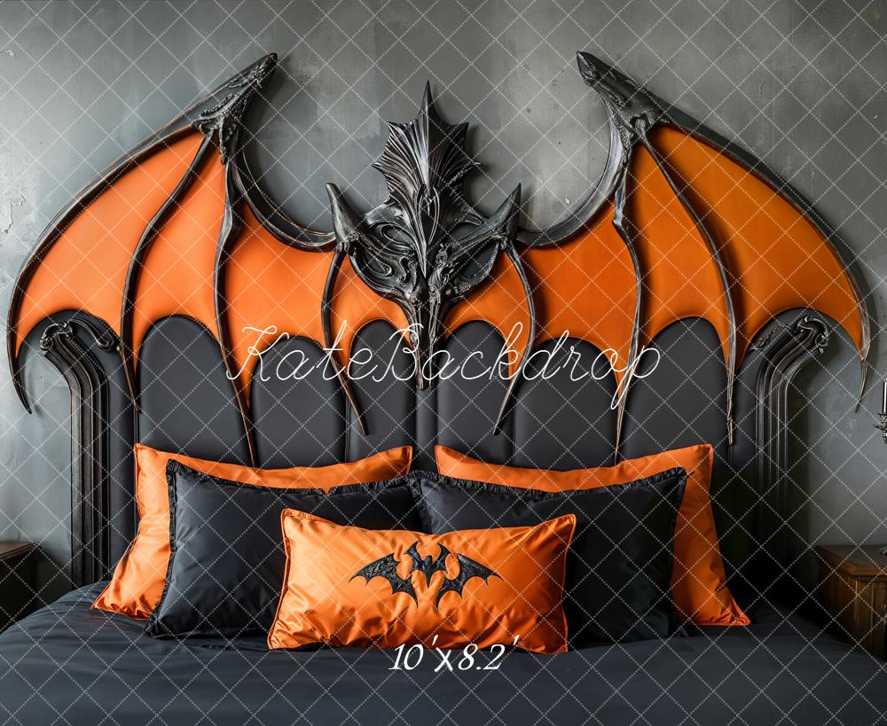 Kate Halloween Bat Wings Headboard Backdrop Designed by Emetselch - Kate Backdrop AU