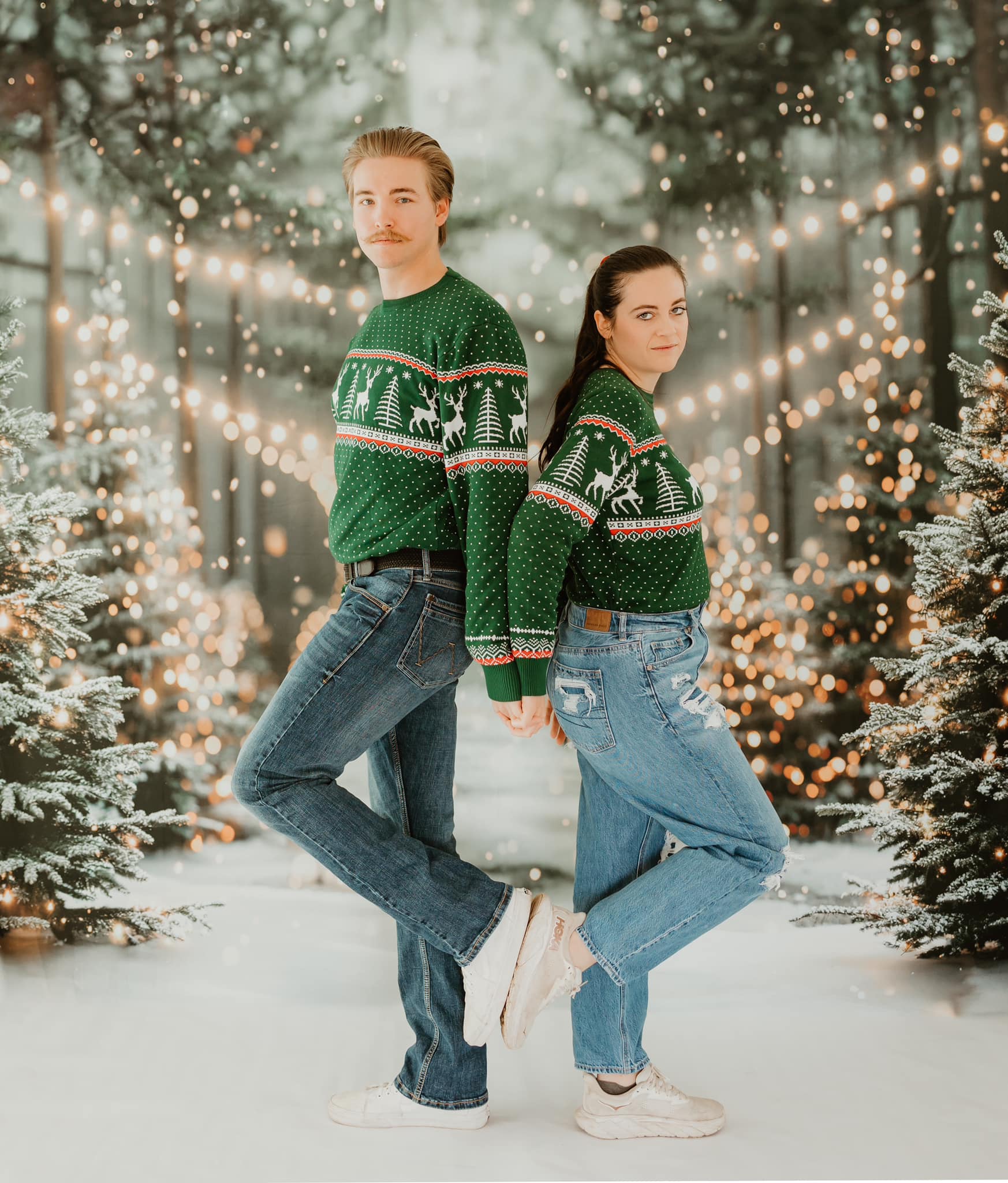 Kate Winter Christmas Bokeh Backdrop Designed by Emetselch - Kate Backdrop AU