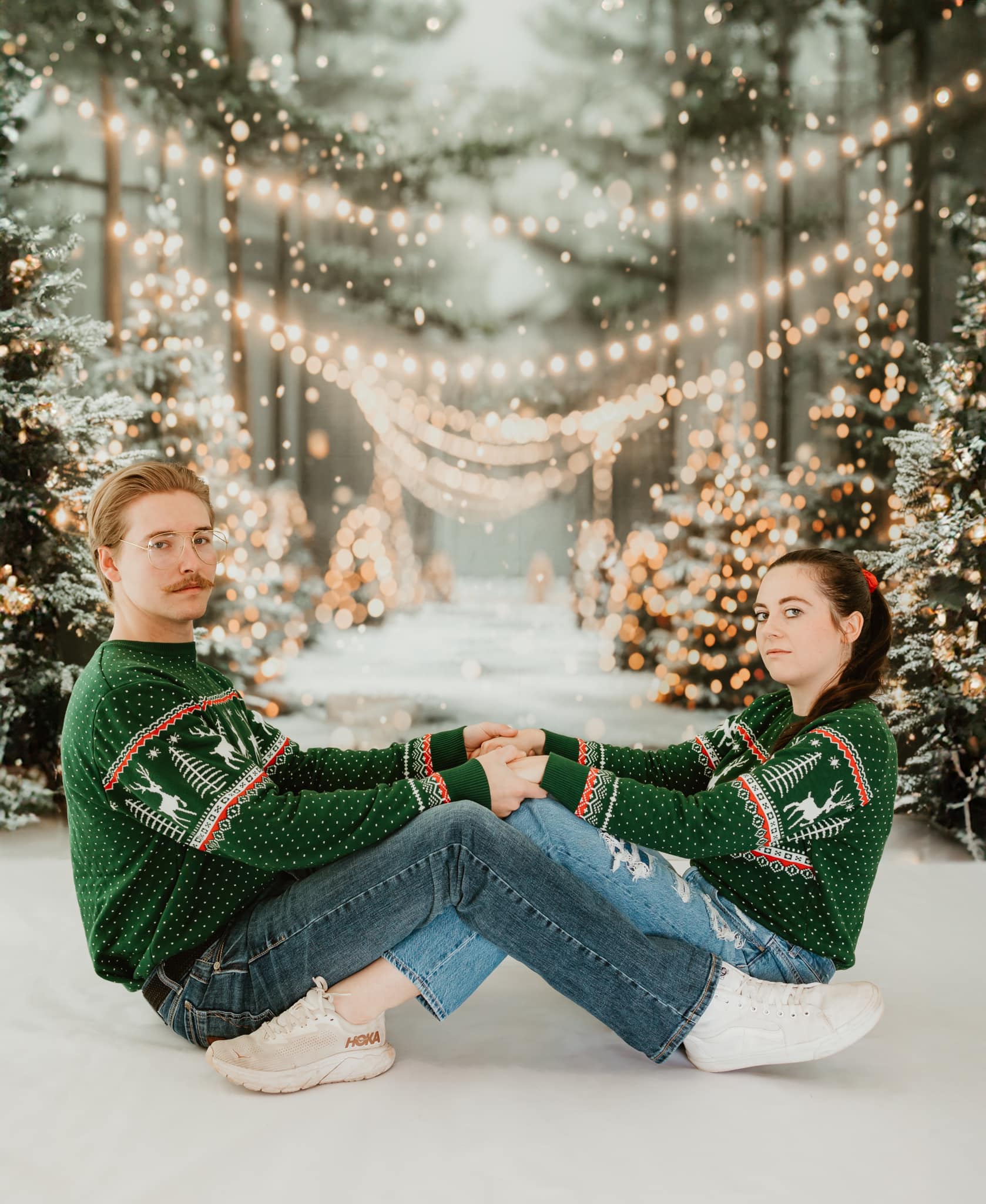 Kate Winter Christmas Bokeh Backdrop Designed by Emetselch - Kate Backdrop AU