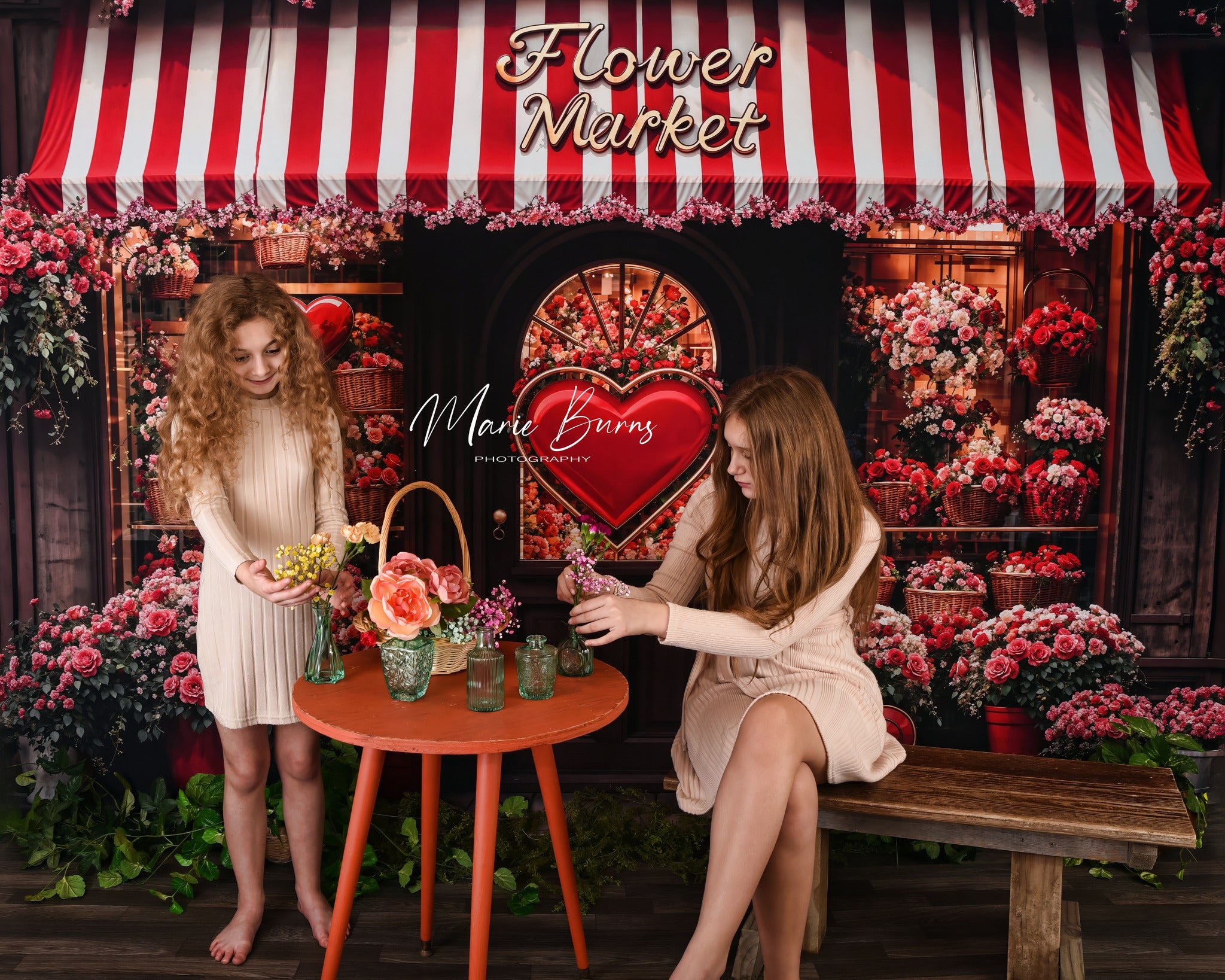 Kate Valentine's Day Flower Shop Backdrop Designed by Emetselch - Kate Backdrop AU