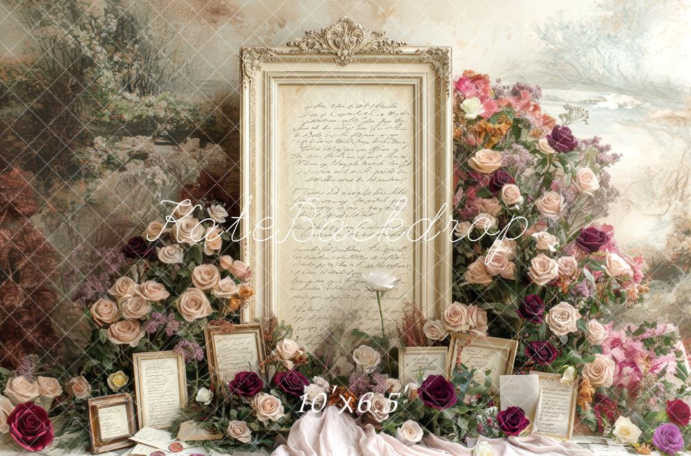 Kate Wedding Roses Vintage Frames Backdrop Designed by Mini MakeBelieve