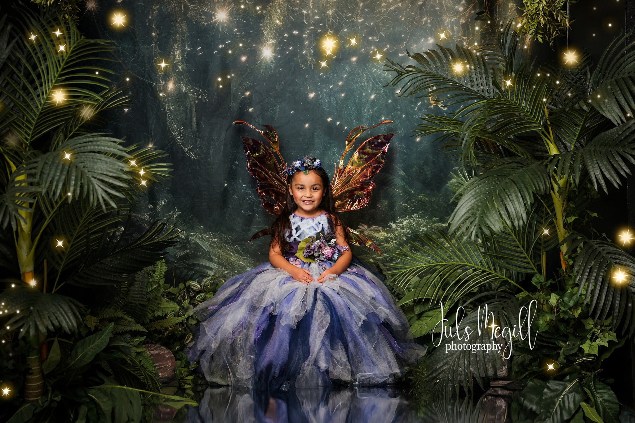 Kate Enchanted Fairy Night Backdrop+Forest Floor Designed by Mandy Ringe Photography - Kate Backdrop AU