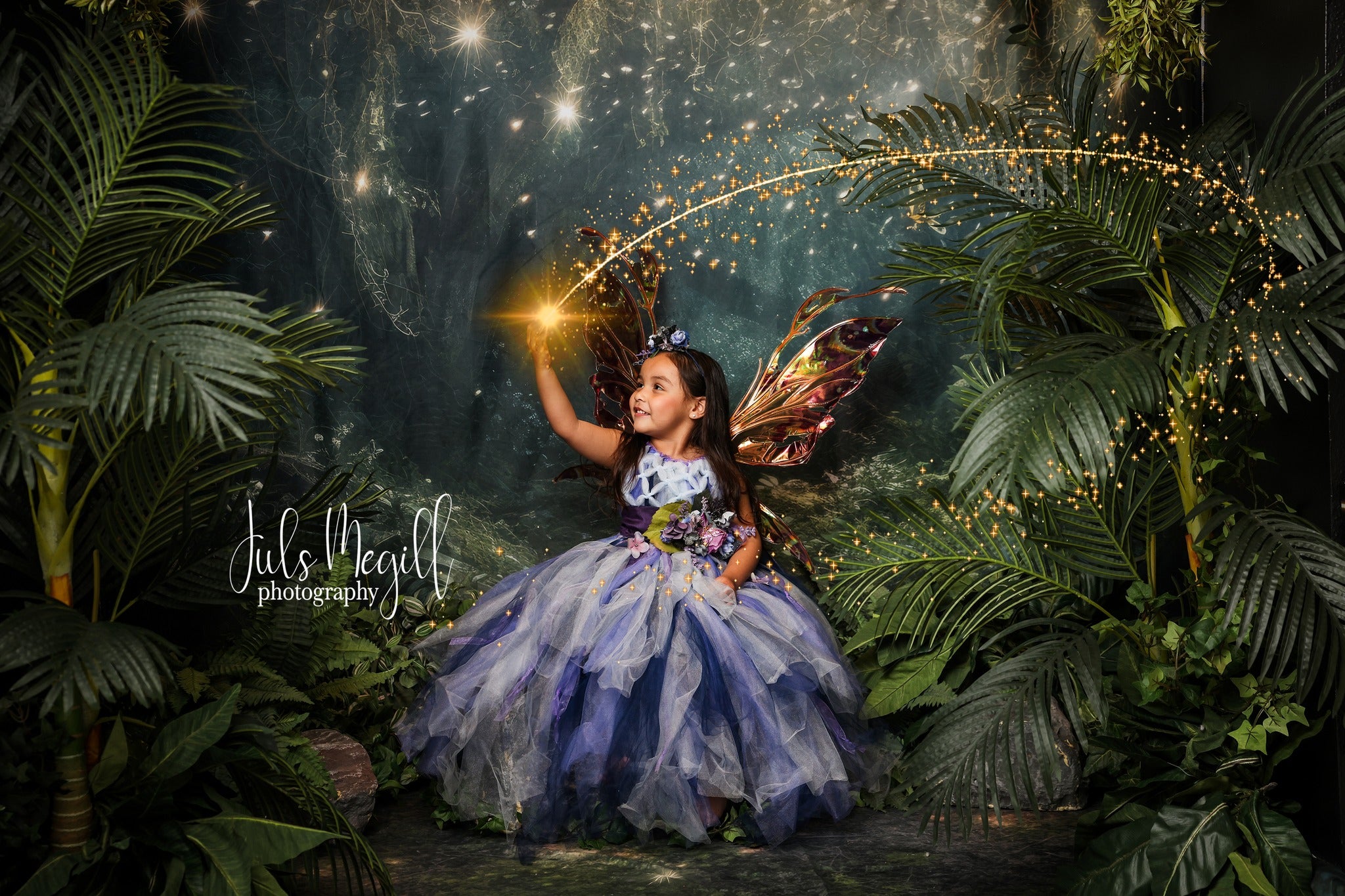 Kate Enchanted Fairy Night Backdrop+Forest Floor Designed by Mandy Ringe Photography - Kate Backdrop AU
