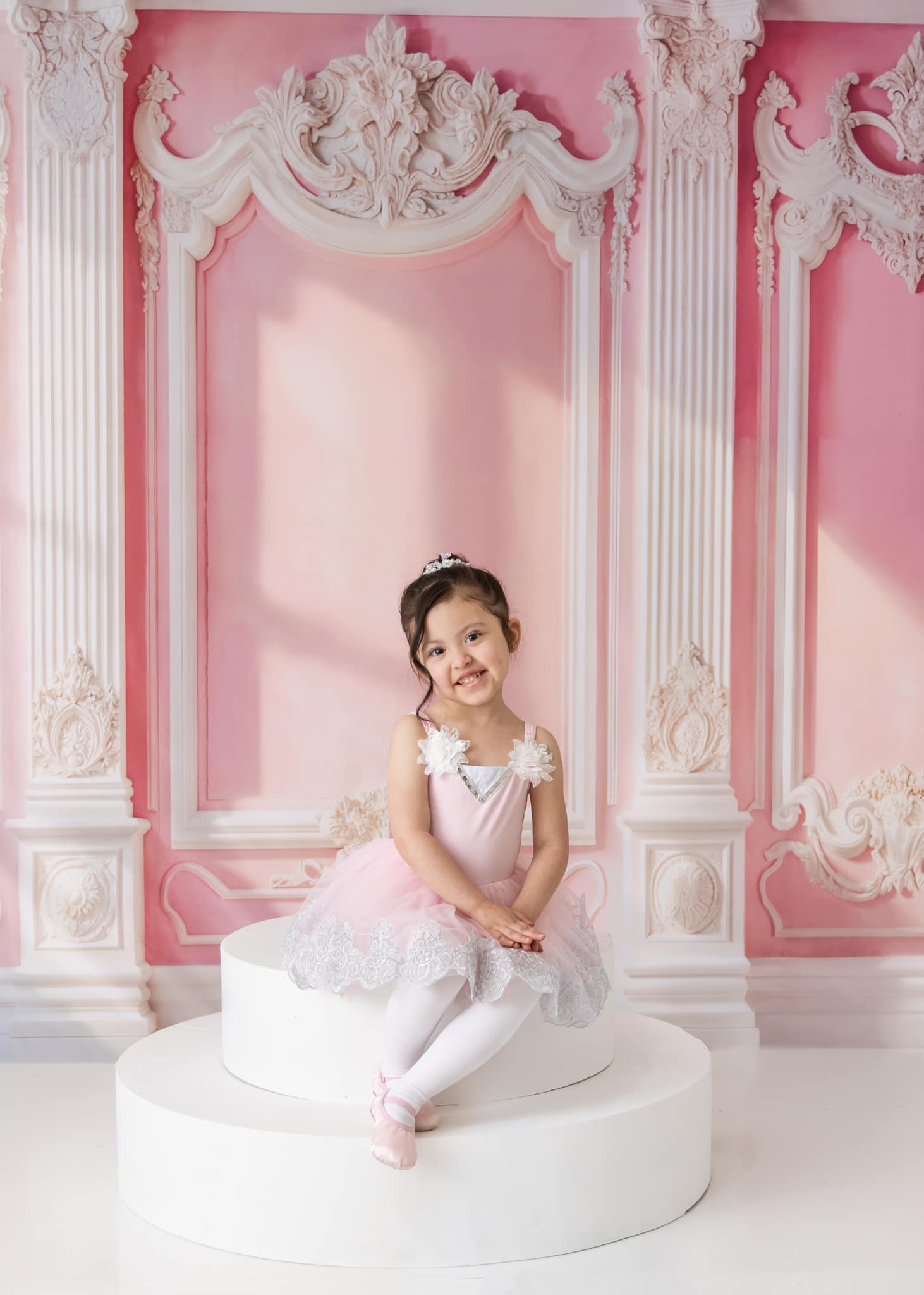 Kate Elegant Pink Vintage Wall Sunlight Backdrop Designed by Emetselch - Kate Backdrop AU