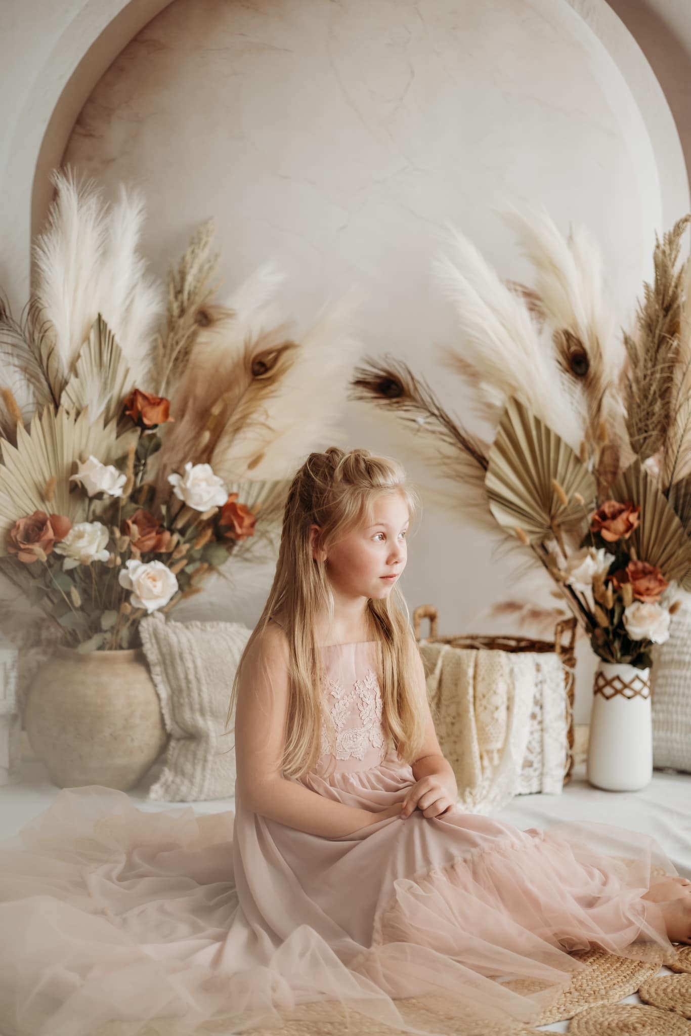 Kate Boho Arch Pampas Grass Backdrop Designed by Emetselch - Kate Backdrop AU