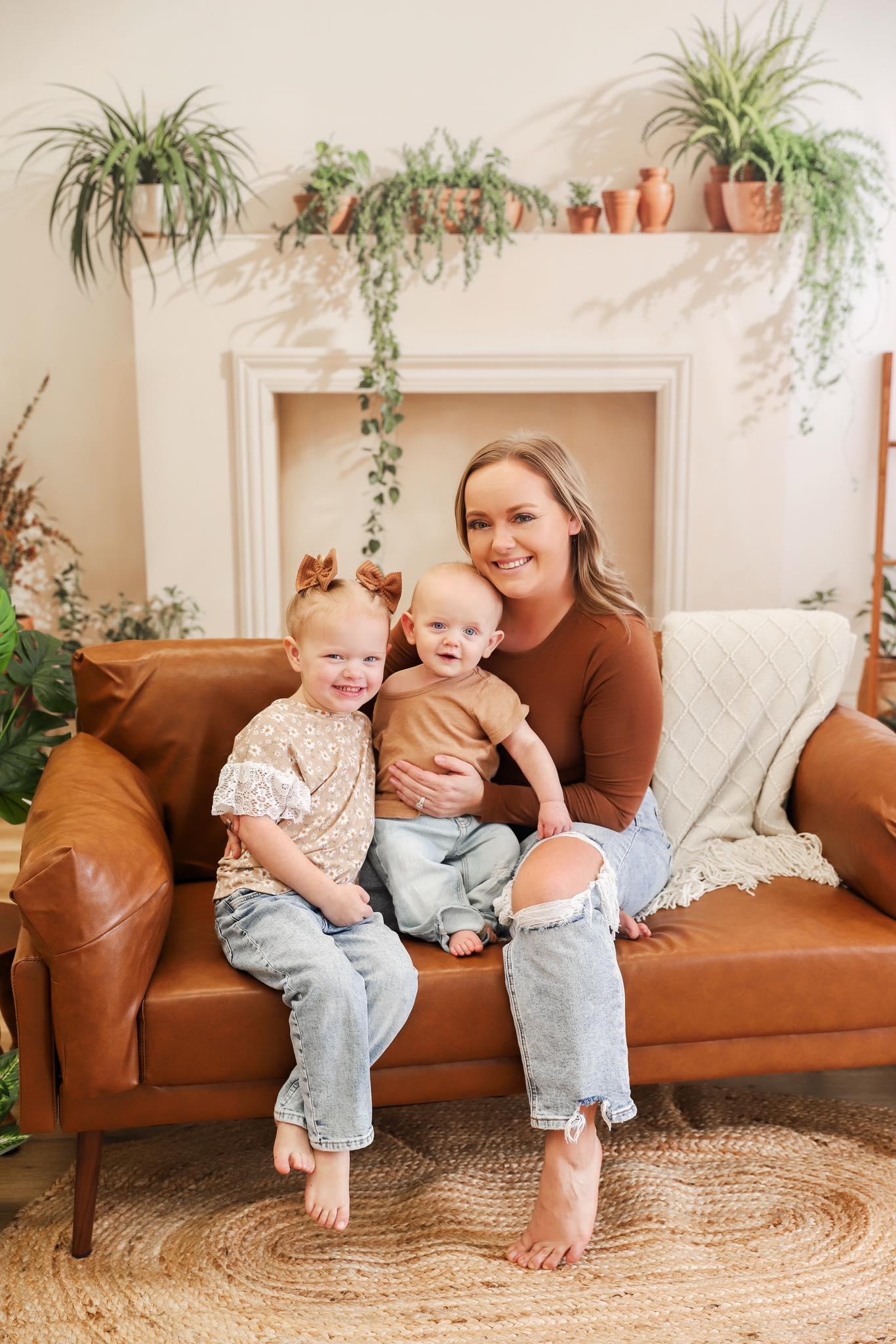 Kate Spring Simple Fireplace Potted Plant Backdrop Designed by Emetselch - Kate Backdrop AU