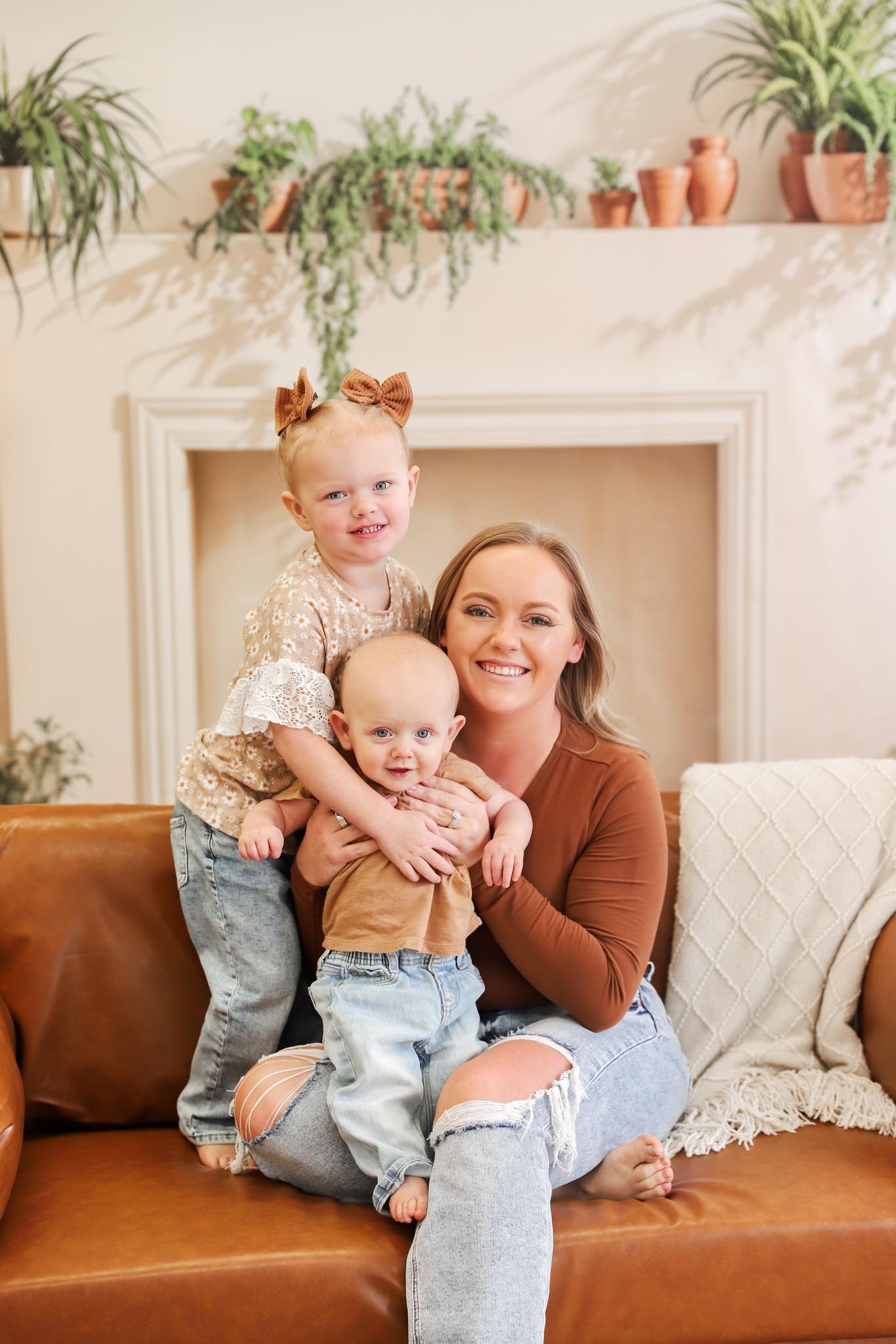 Kate Spring Simple Fireplace Potted Plant Backdrop Designed by Emetselch - Kate Backdrop AU
