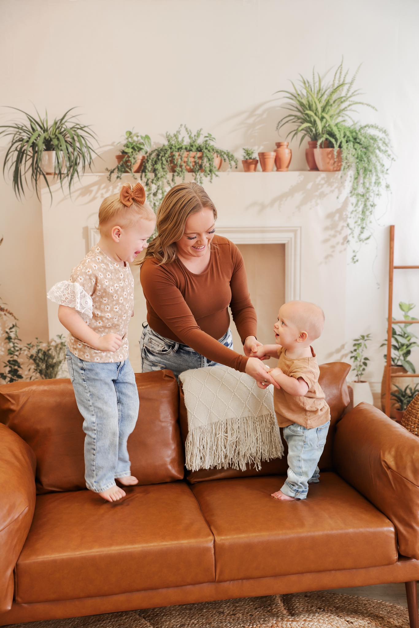 Kate Spring Simple Fireplace Potted Plant Backdrop Designed by Emetselch - Kate Backdrop AU