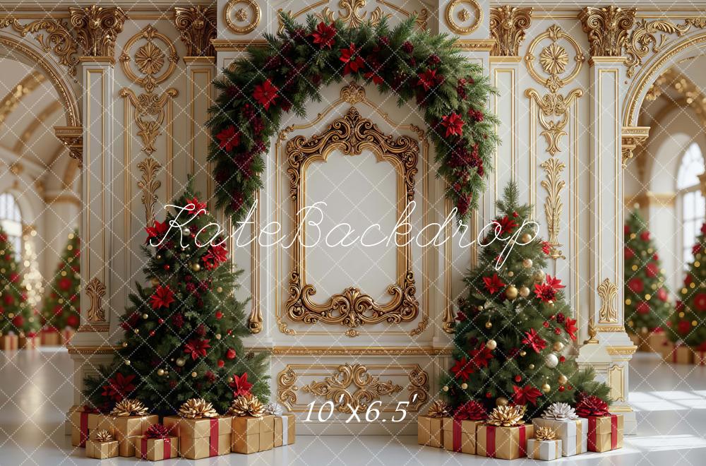 Kate Gold Christmas Trees Backdrop Designed by Mini MakeBelieve