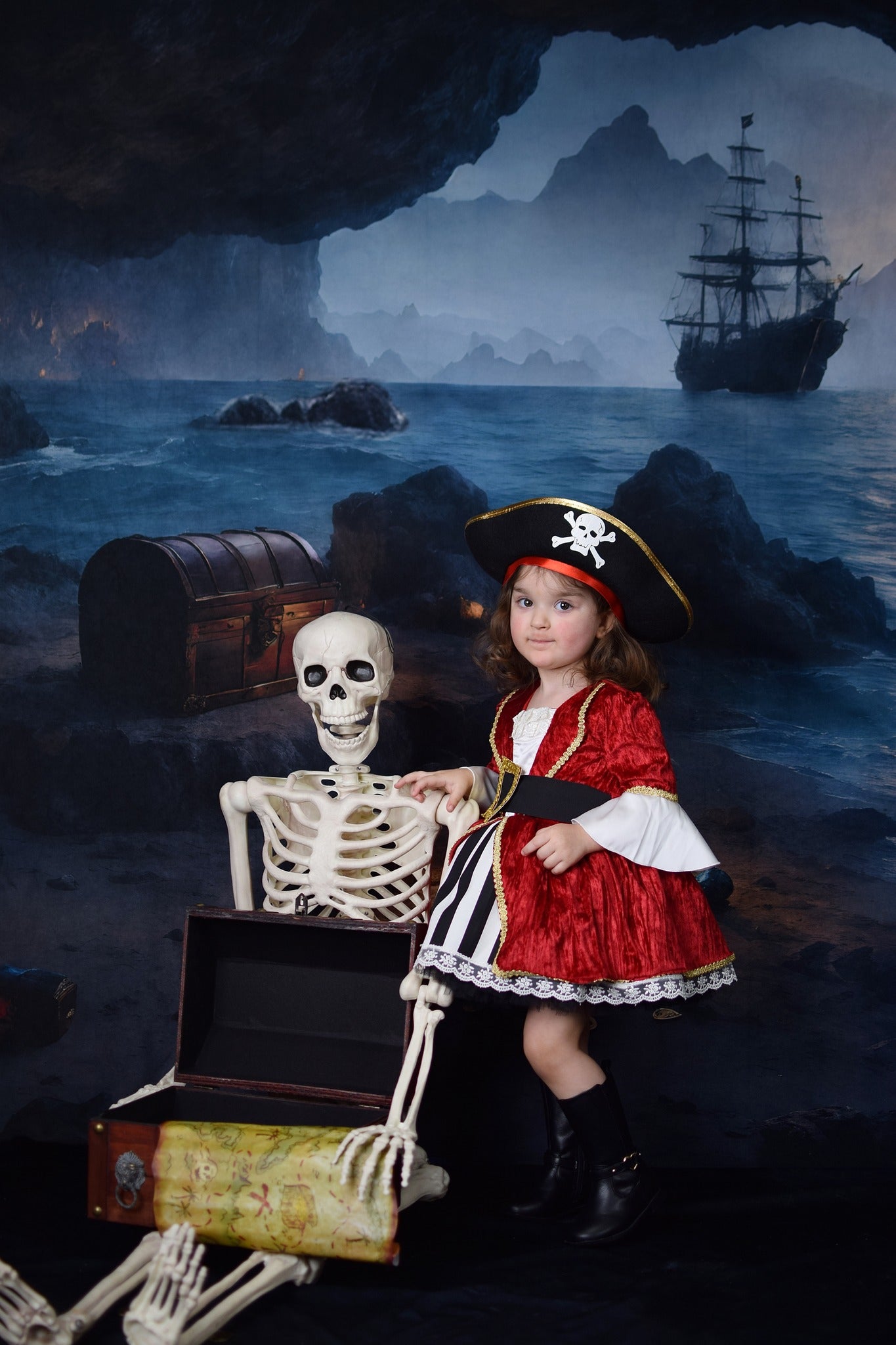 Kate Pirate Treasure Cave Sea Backdrop for Photography - Kate Backdrop AU