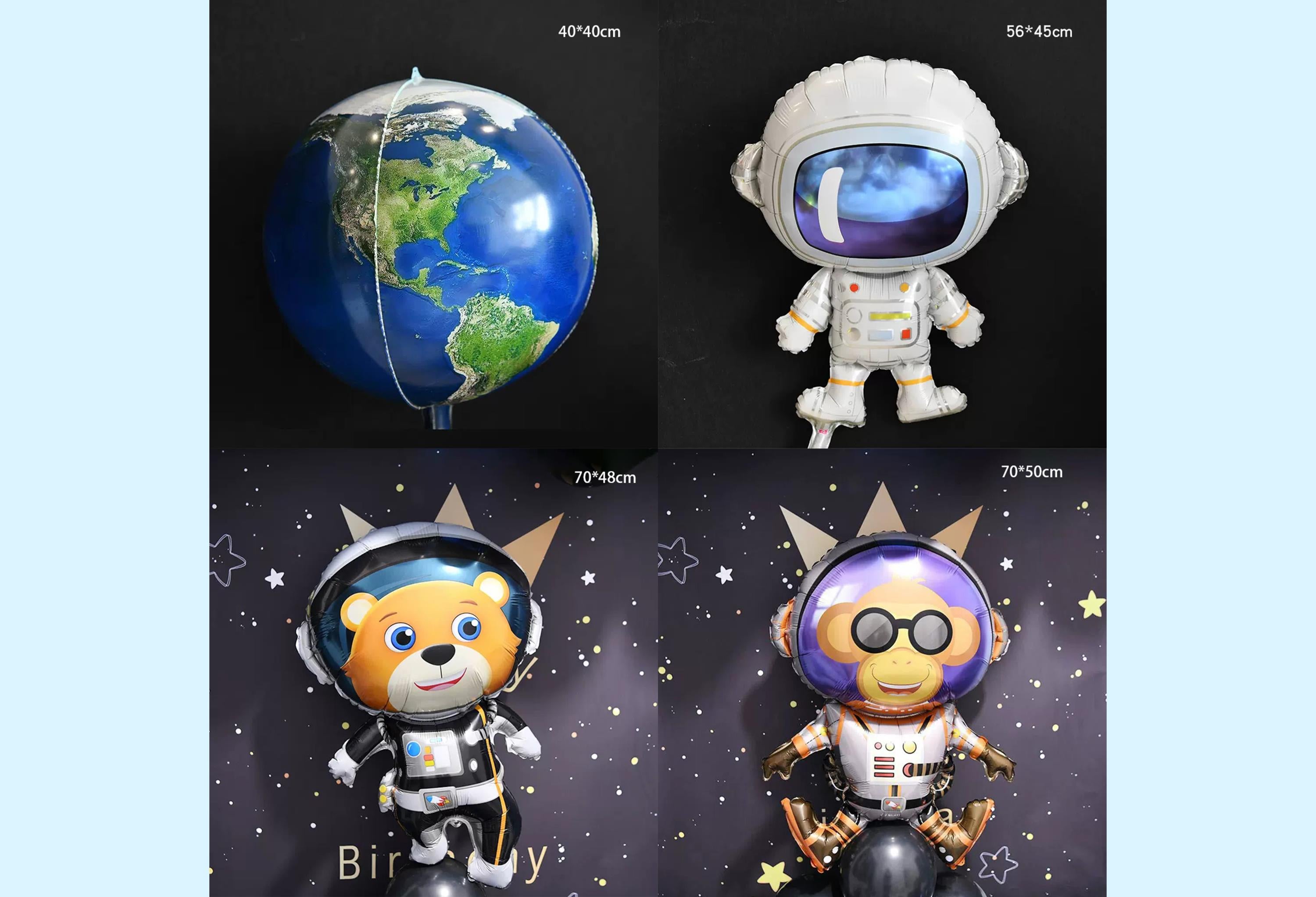 Kate Astronaut Universe Inflatable Props Set 16pcs - Kate Backdrop AU