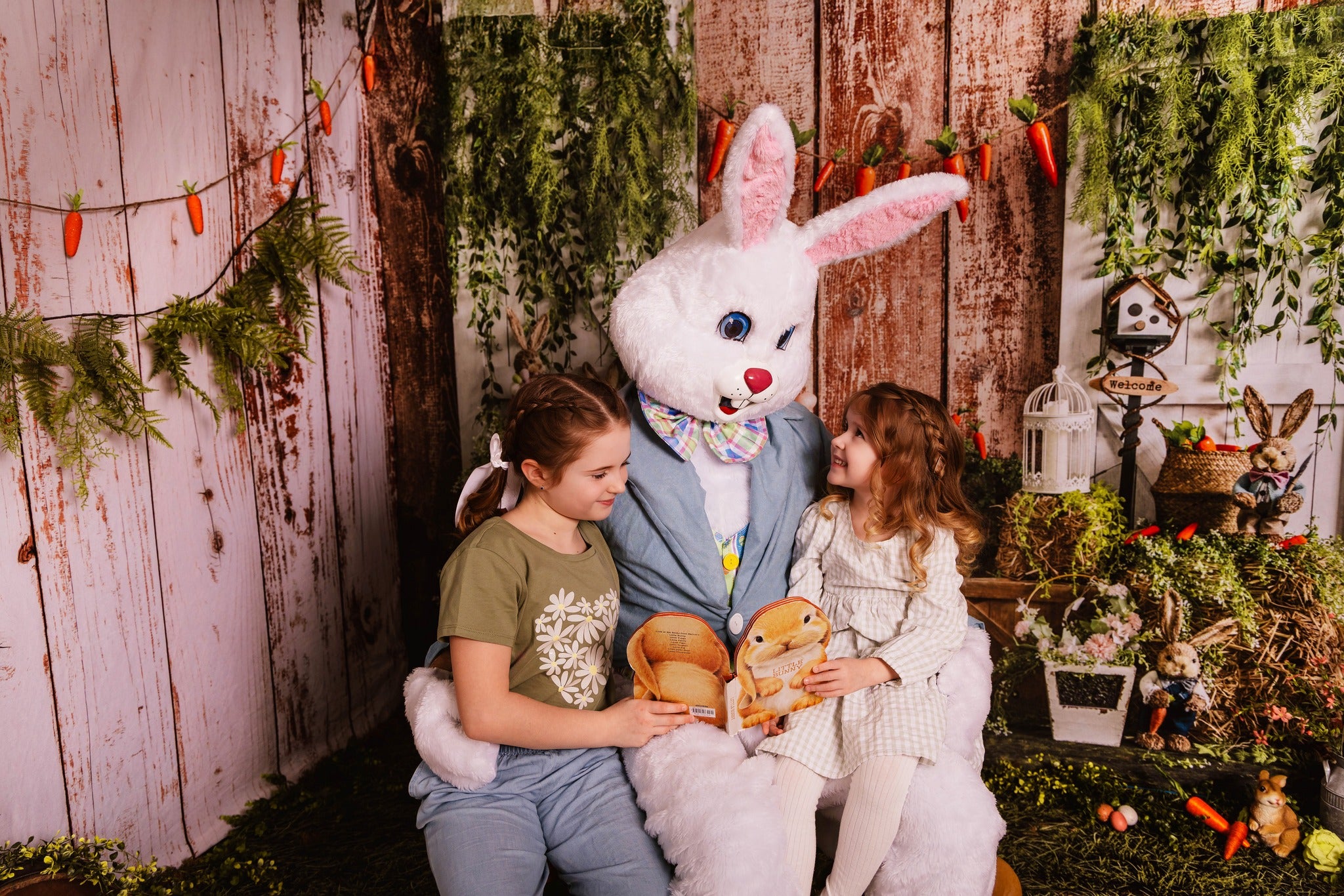 Kate Easter Bunny Backdrop Spring Wood Designed by Emetselch - Kate Backdrop AU