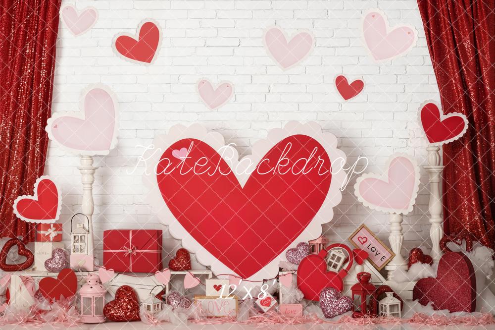 Kate Valentines Hearts Gifts Backdrop Designed by Emetselch