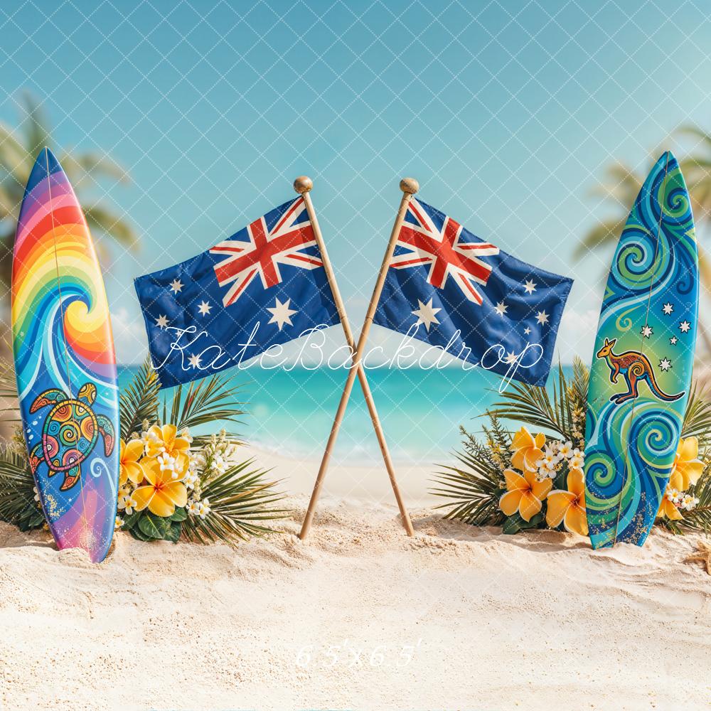 Kate Summer Surfboards Australian Beach Backdrop Designed by Chain