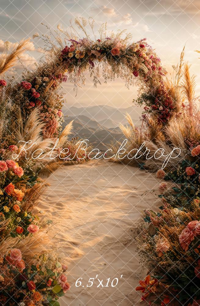 Kate Arch Sand Fall Landscape Fleece Backdrop Designed by Emetselch - Kate Backdrop AU