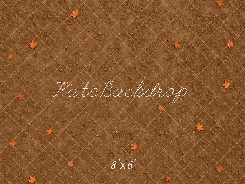 Kate Autumn Leaves Dirt Pattern Backdrop Designed by Mini MakeBelieve