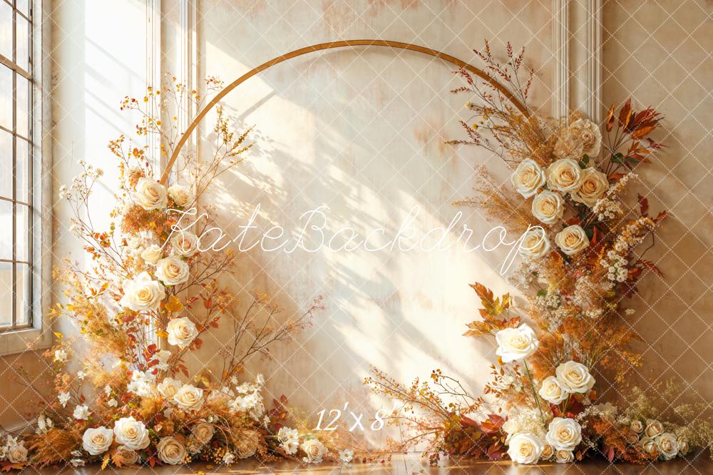 Kate Flower Arch Sunlight Fleece Backdrop Designed by Emetselch