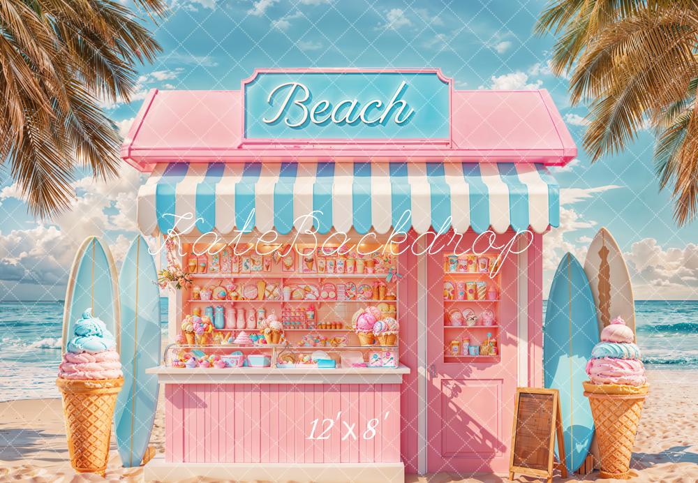 Kate Beach Sweet Shop Surfboards Fleece Backdrop Designed by Chain - Kate Backdrop AU