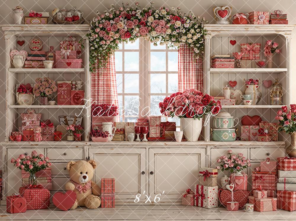 Kate Valentine Flower Cabinet Backdrop Designed by Emetselch - Kate Backdrop AU