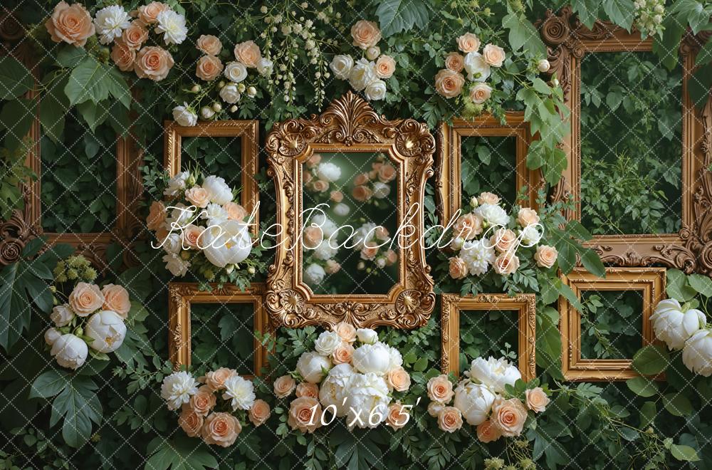 Kate Spring Floral Greenery Wall Backdrop Designed by Mini MakeBelieve