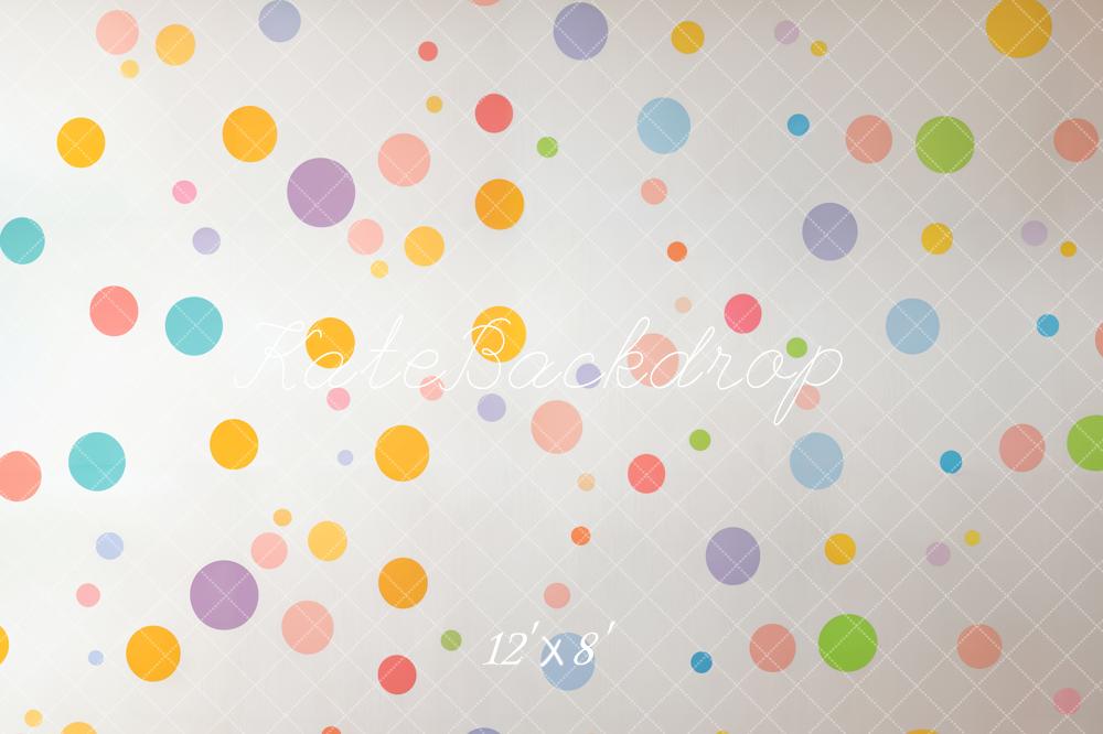 Kate Colourful Polka Dots Fleece Backdrop Designed by Emetselch - Kate Backdrop AU