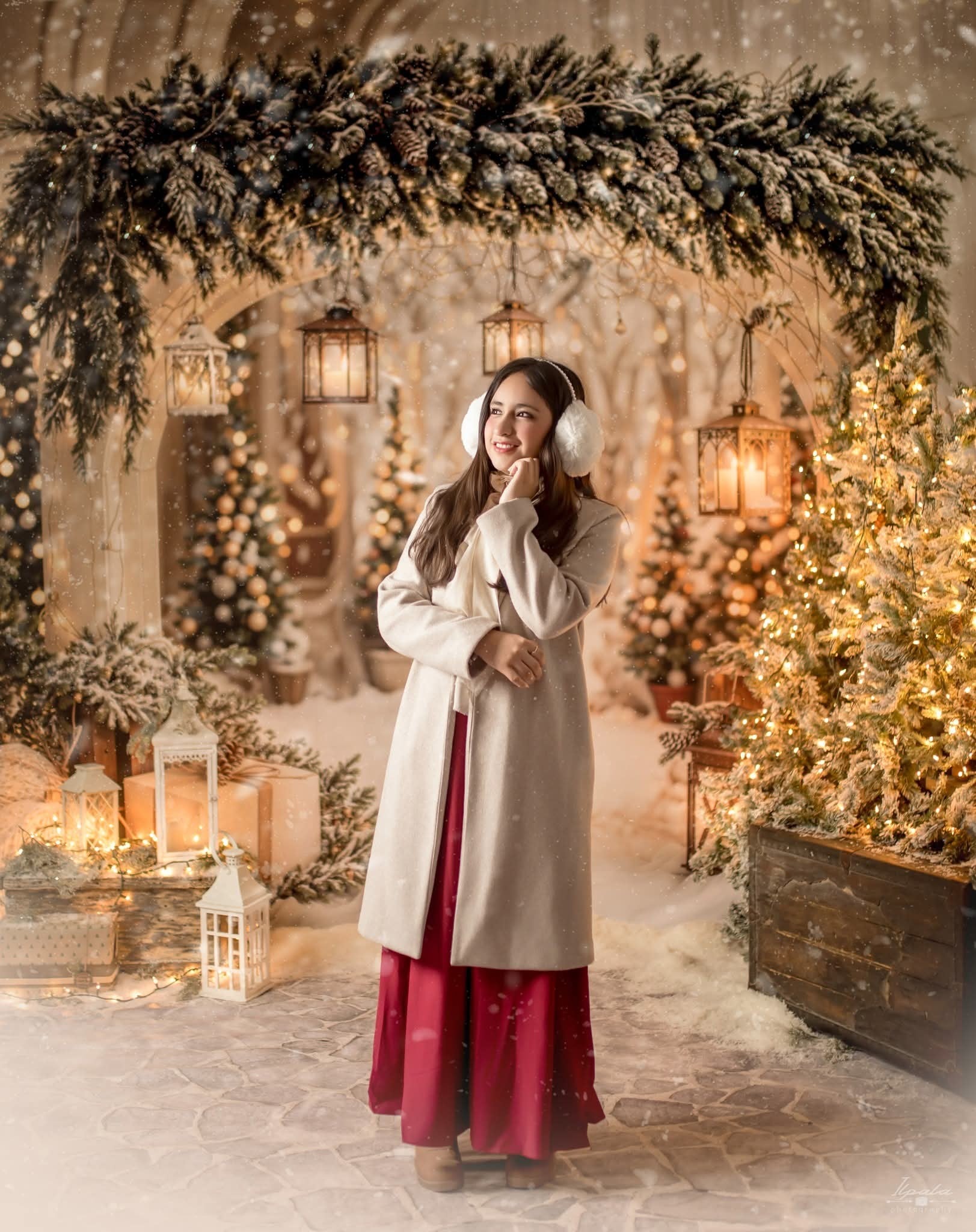 Lightning Deals-A1 Kate Snow Christmas Arch Backdrop Designed by Emetselch