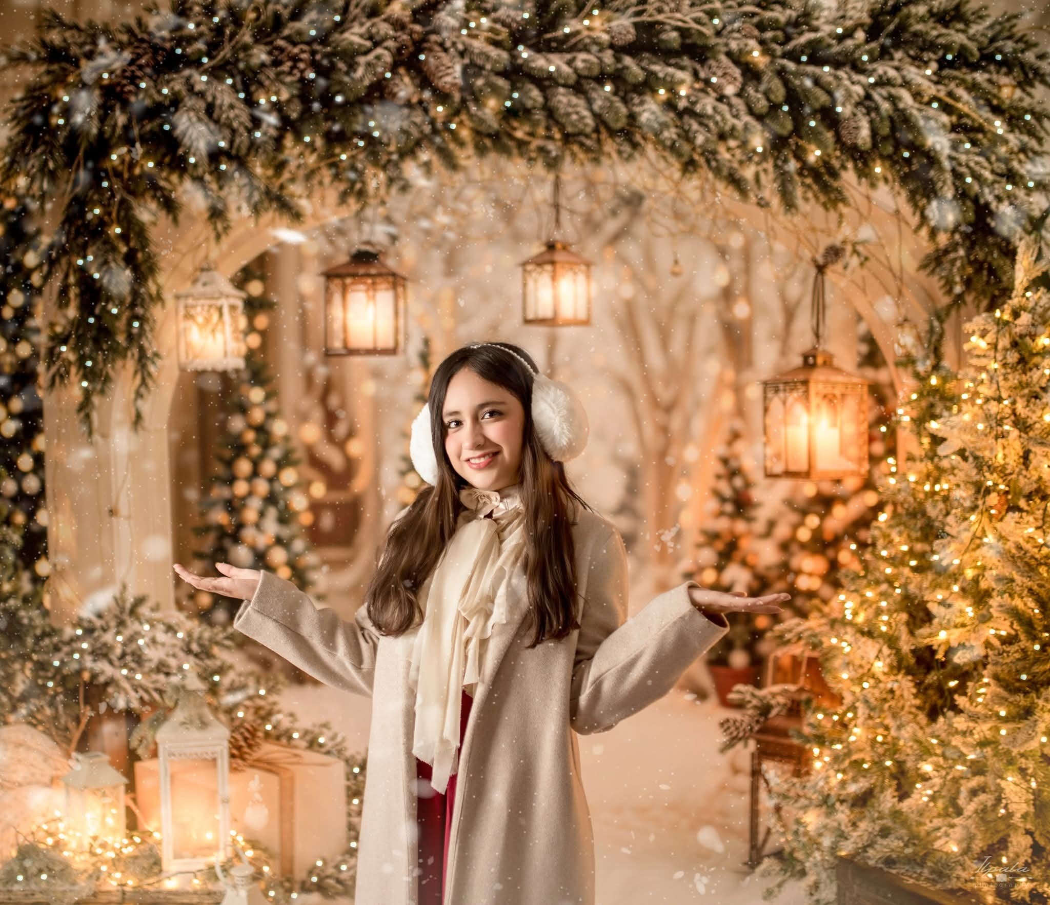 Lightning Deals-A1 Kate Snow Christmas Arch Backdrop Designed by Emetselch