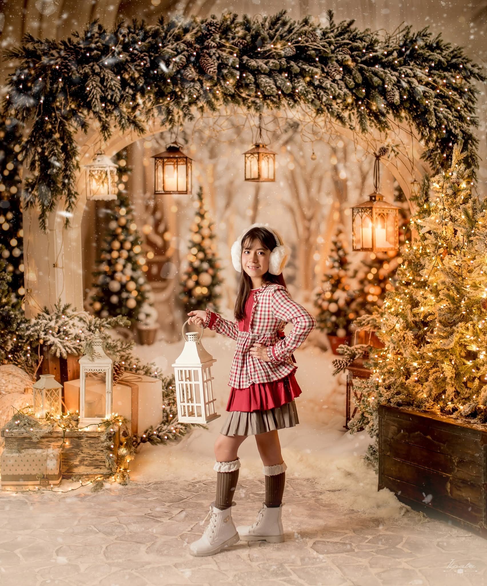 Lightning Deals-A1 Kate Snow Christmas Arch Backdrop Designed by Emetselch