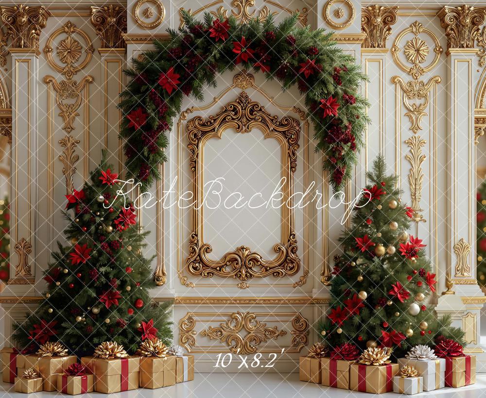Kate Gold Christmas Trees Backdrop Designed by Mini MakeBelieve