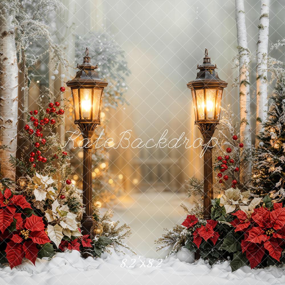 Kate Christmas Birch Trees Snow Backdrop Designed by Emetselch - Kate Backdrop AU