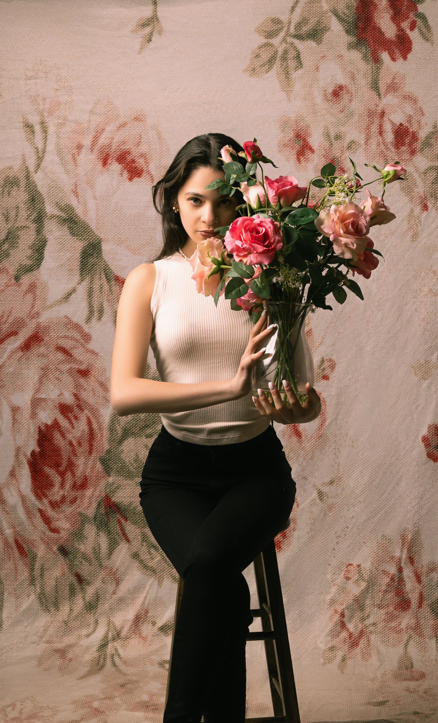 Kate Mother's Day Pattern Flower Backdrop for Photography Style - Kate Backdrop AU