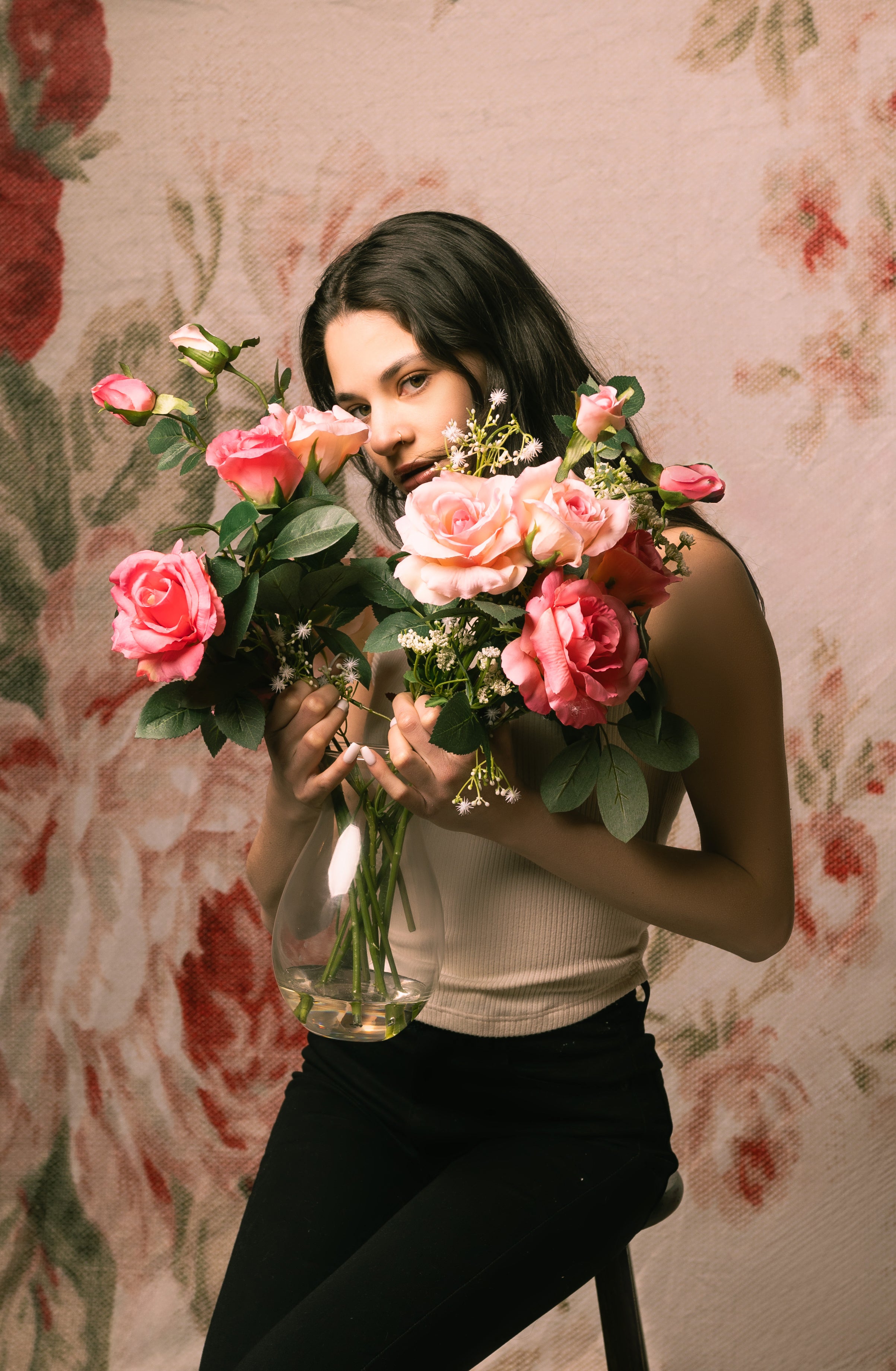 Kate Mother's Day Pattern Flower Backdrop for Photography Style - Kate Backdrop AU