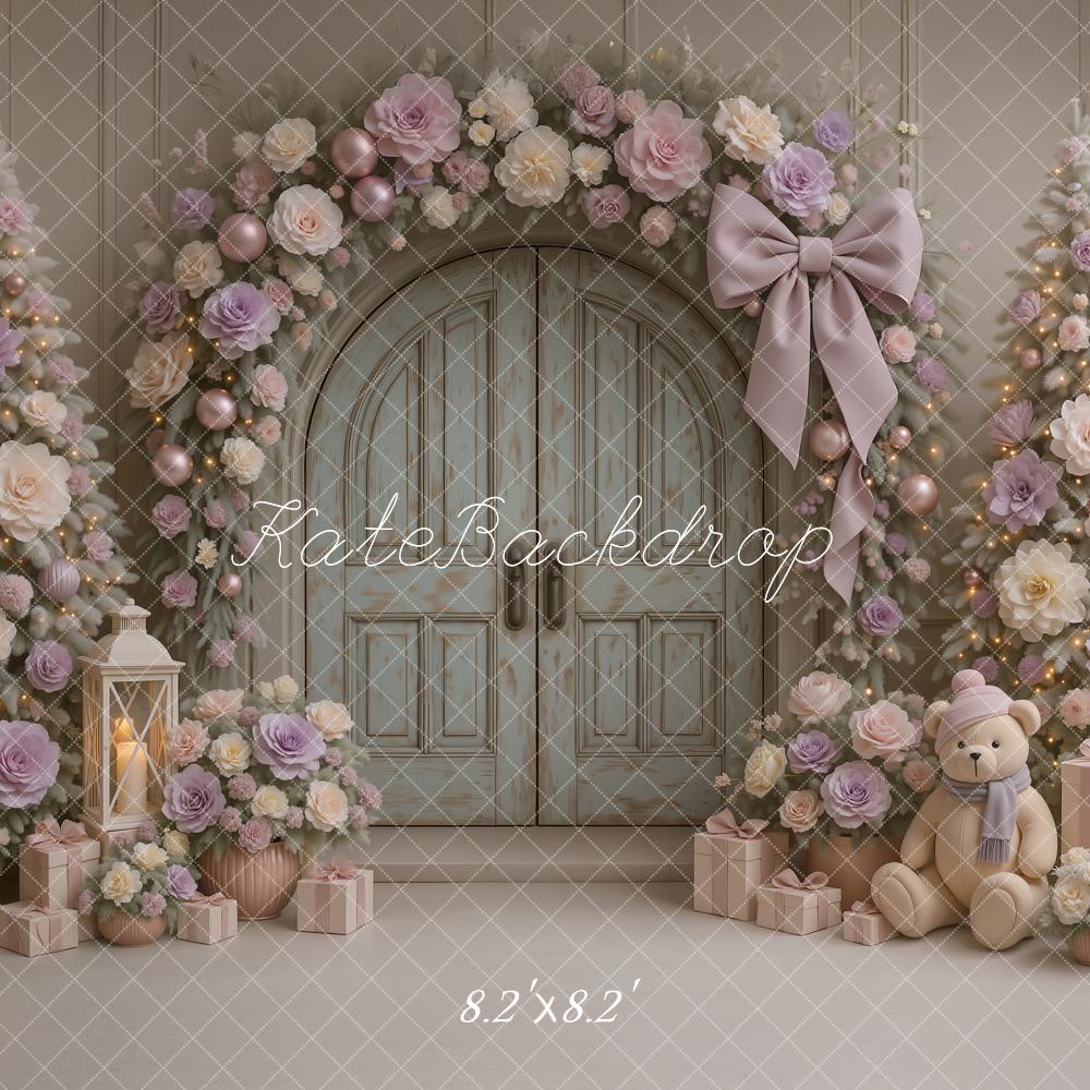 Kate Flower Arch Door Teddy Bear Backdrop Designed by Ashley Paul