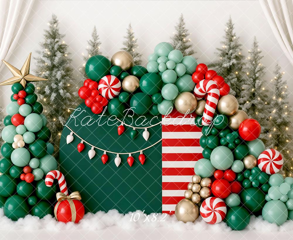 Kate Christmas Balloon Trees Backdrop Designed by Mini MakeBelieve - Kate Backdrop AU