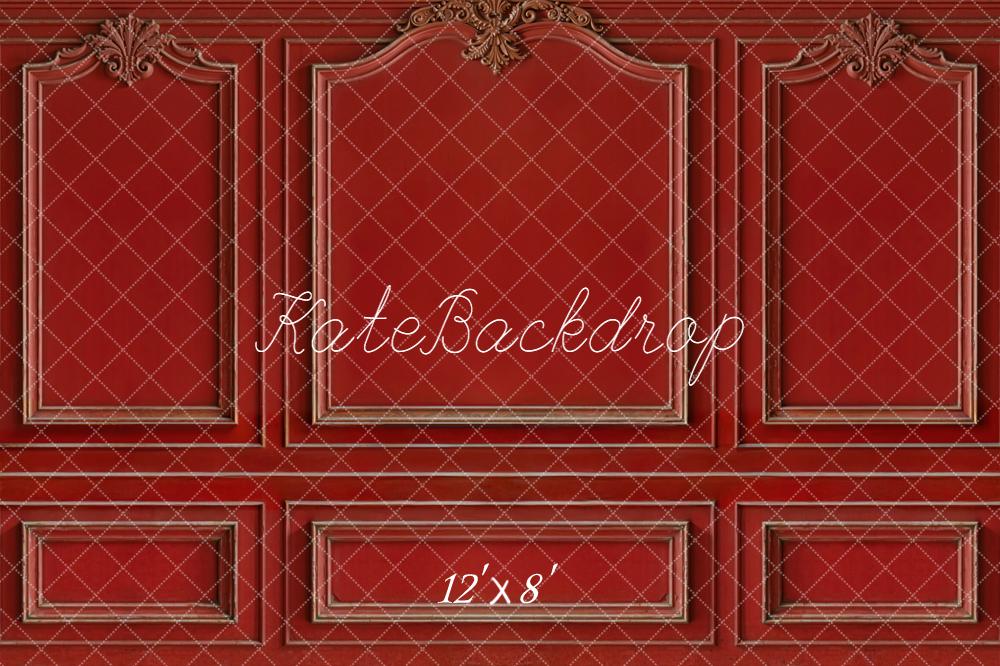 Kate Red Vintage Wall Fleece Backdrop Designed by Kate Image - Kate Backdrop AU