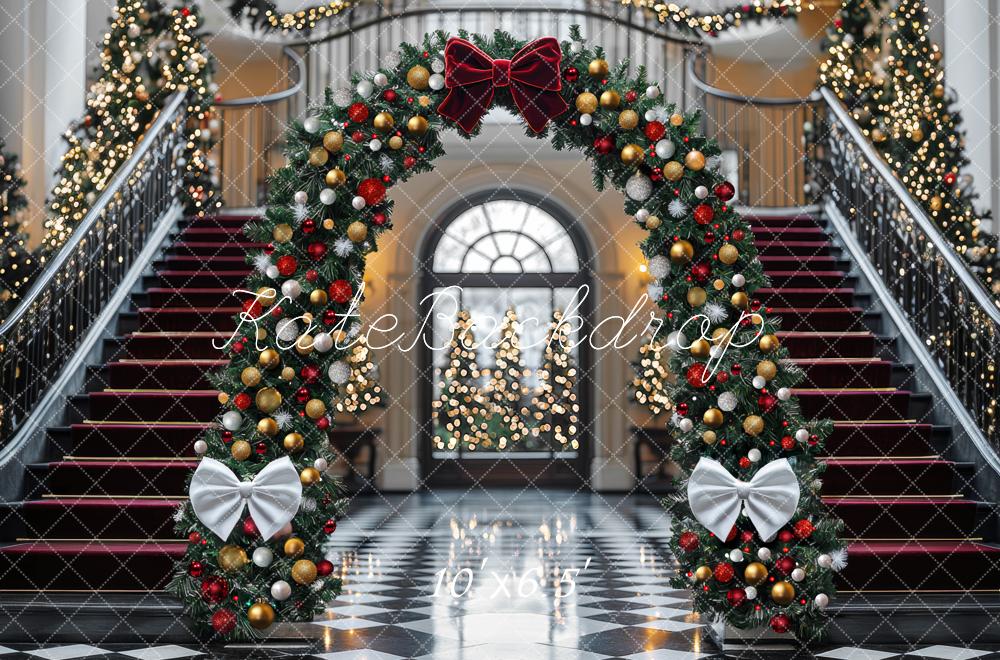 Kate Christmas Staircase Backdrop Designed by Mini MakeBelieve - Kate Backdrop AU