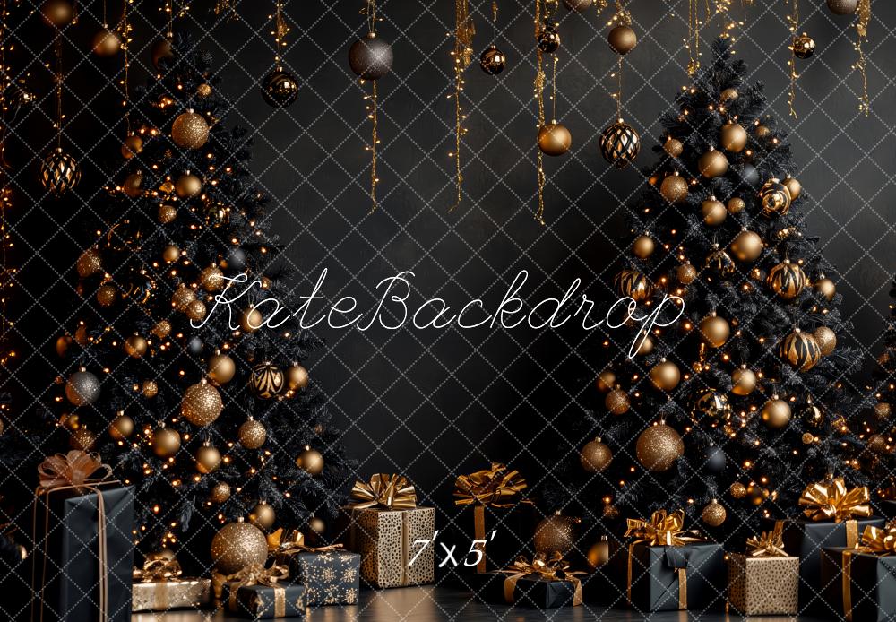 Kate Christmas Black Trees Backdrop Designed by Patty Roberts - Kate Backdrop AU