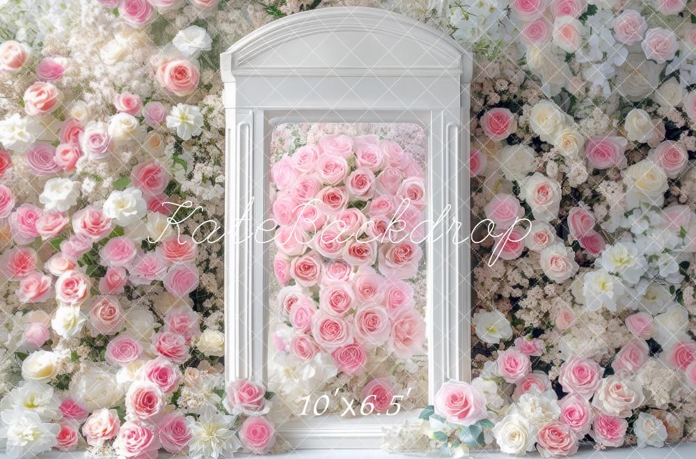Kate Spring Arch Pink Roses Backdrop Designed by Mini MakeBelieve - Kate Backdrop AU
