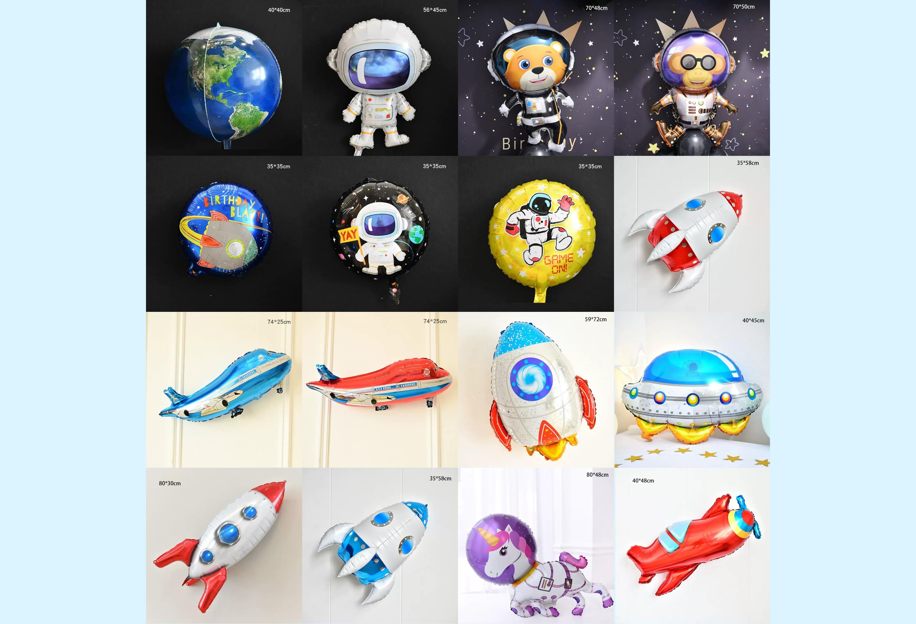 Kate Astronaut Universe Inflatable Props Set 16pcs - Kate Backdrop AU