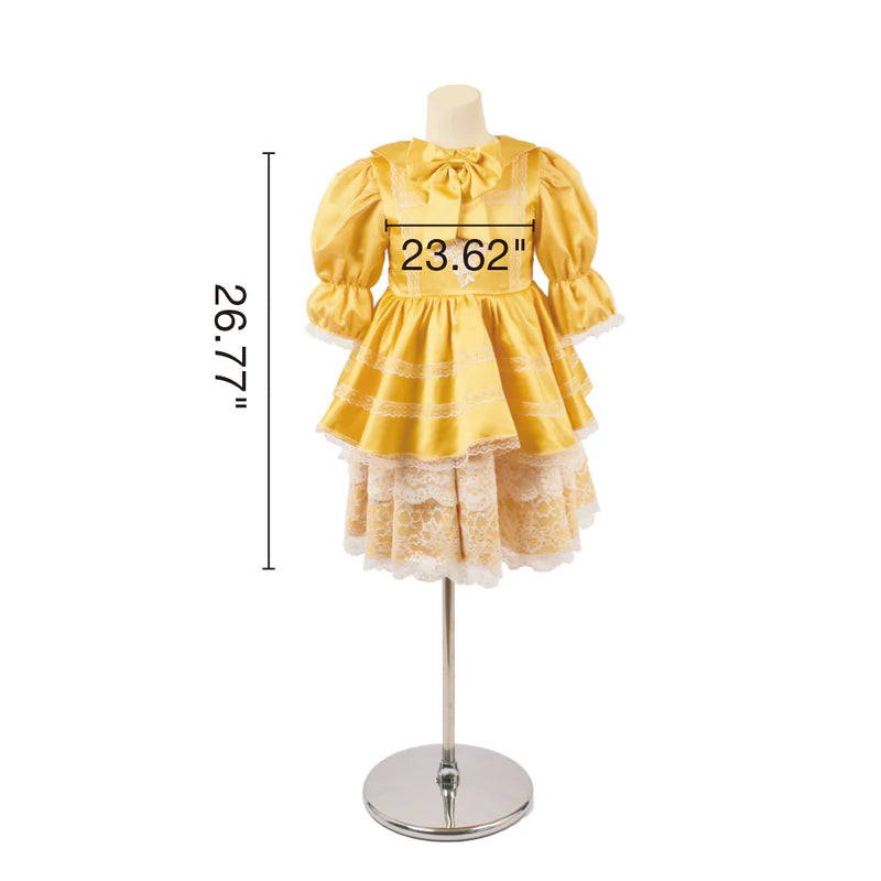 Kate Autumn Pumpkin Color Bow Dress